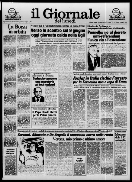 Il giornale del lunedi